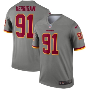 Men's Washington Redskins #91 Ryan Kerrigan Limited Gray Inverted Legend Football Jersey