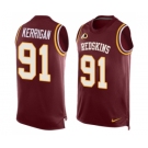 Men's Washington Redskins #91 Ryan Kerrigan Limited Red Player Name & Number Tank Top Football Jersey