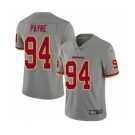 Men's Washington Redskins #94 Da'Ron Payne Limited Gray Inverted Legend Football Jersey