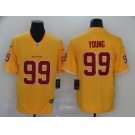 Men's Washington Redskins #99 Chase Young Limited Gold Rush Vapor Untouchable Football Jersey