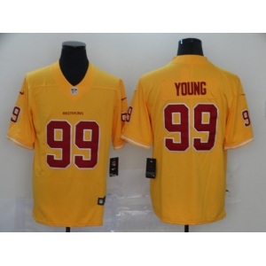 Men's Washington Redskins #99 Chase Young Limited Gold Rush Vapor Untouchable Football Jersey