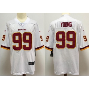 Men's Washington Redskins #99 Chase Young White Vapor Untouchable Limited Player Football Jersey