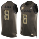 Nike Redskins #8 Kyle Allen Green Men's Stitched NFL Limited Salute To Service Tank Top Jersey