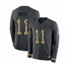 Nike Washington Redskins #11 Alex Smith Limited Black Salute to Service Therma Long Sleeve NFL Jersey