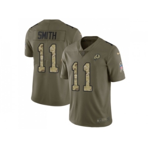 Nike Washington Redskins #11 Alex Smith Olive Camo Men Stitched NFL Limited 2017 Salute To Service Jersey