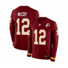 Nike Washington Redskins #12 Colt McCoy Limited Burgundy Therma Long Sleeve NFL Jersey