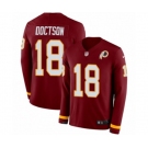 Nike Washington Redskins #18 Josh Doctson Limited Burgundy Therma Long Sleeve NFL Jersey