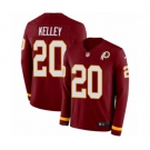 Nike Washington Redskins #20 Rob Kelley Limited Burgundy Therma Long Sleeve NFL Jersey