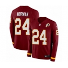 Nike Washington Redskins #24 Josh Norman Limited Burgundy Therma Long Sleeve NFL Jersey