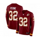 Nike Washington Redskins #32 Samaje Perine Limited Burgundy Therma Long Sleeve NFL Jersey