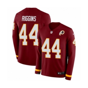 Nike Washington Redskins #44 John Riggins Limited Burgundy Therma Long Sleeve NFL Jersey