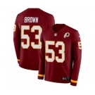 Nike Washington Redskins #53 Zach Brown Limited Burgundy Therma Long Sleeve NFL Jersey