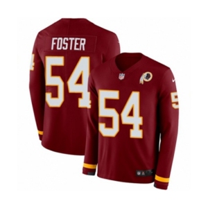 Nike Washington Redskins #54 Mason Foster Limited Burgundy Therma Long Sleeve NFL Jersey