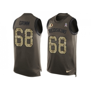 Nike Washington Redskins #68 Russ Grimm Green Men's Stitched NFL Limited Salute To Service Tank Top Jersey