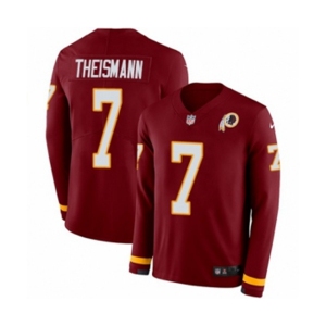 Nike Washington Redskins #7 Joe Theismann Limited Burgundy Therma Long Sleeve NFL Jersey