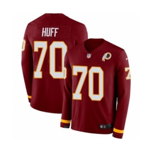 Nike Washington Redskins #70 Sam Huff Limited Burgundy Therma Long Sleeve NFL Jersey