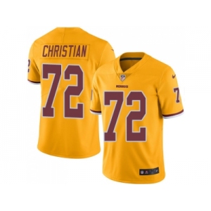 Nike Washington Redskins #72 Geron Christian Gold Men Stitched NFL Limited Rush Jersey