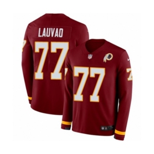 Nike Washington Redskins #77 Shawn Lauvao Limited Burgundy Therma Long Sleeve NFL Jersey