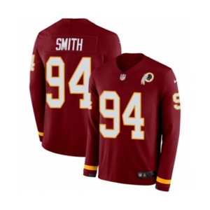 Nike Washington Redskins #94 Preston Smith Limited Burgundy Therma Long Sleeve NFL Jersey