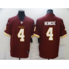 Washington Redskins #4 Taylor Heinicke Red 2020 NFL Draft Vapor Limited Jersey