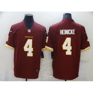 Washington Redskins #4 Taylor Heinicke Red 2020 NFL Draft Vapor Limited Jersey