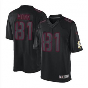 nike nfl jerseys washington redskins #81 monk black[nike impact limited]