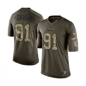 nike nfl jerseys washington redskins #91 kerrigan army green[nike Limited Salute To Service]