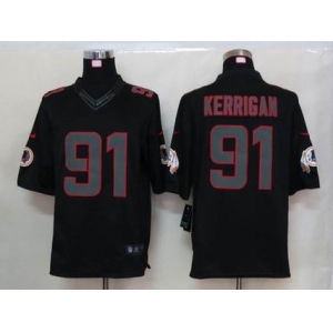 nike nfl jerseys washington redskins #91 kerrigan black[nike limited]