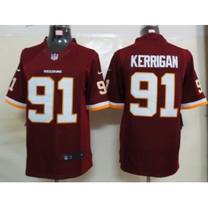 nike nfl jerseys washington redskins #91 kerrigan red[nike limited]