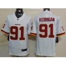 nike nfl jerseys washington redskins #91 kerrigan white[nike limited]