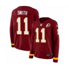 Women Nike Washington Redskins #11 Alex Smith Limited Burgundy Therma Long Sleeve NFL Jersey