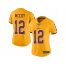 Women Nike Washington Redskins #12 Colt McCoy Limited Gold Rush Vapor Untouchable NFL Jersey