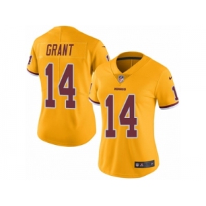 Women Nike Washington Redskins #14 Ryan Grant Limited Gold Rush Vapor Untouchable NFL Jersey