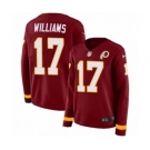 Women Nike Washington Redskins #17 Doug Williams Limited Burgundy Therma Long Sleeve NFL Jersey