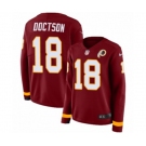 Women Nike Washington Redskins #18 Josh Doctson Limited Burgundy Therma Long Sleeve NFL Jersey