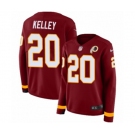 Women Nike Washington Redskins #20 Rob Kelley Limited Burgundy Therma Long Sleeve NFL Jersey