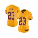 Women Nike Washington Redskins #23 DeAngelo Hall Limited Gold Rush Vapor Untouchable NFL Jersey