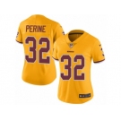 Women Nike Washington Redskins #32 Samaje Perine Limited Gold Rush Vapor Untouchable NFL Jersey