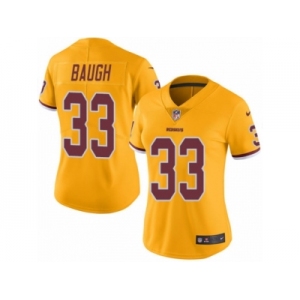 Women Nike Washington Redskins #33 Sammy Baugh Limited Gold Rush Vapor Untouchable NFL Jersey