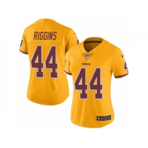 Women Nike Washington Redskins #44 John Riggins Limited Gold Rush Vapor Untouchable NFL Jersey