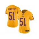 Women Nike Washington Redskins #51 Will Compton Limited Gold Rush Vapor Untouchable NFL Jersey