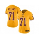 Women Nike Washington Redskins #71 Trent Williams Limited Gold Rush Vapor Untouchable NFL Jersey