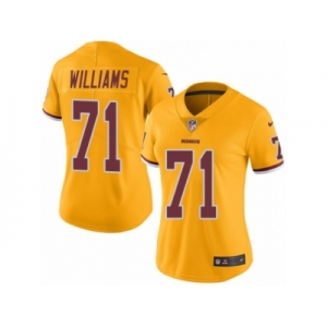 Women Nike Washington Redskins #71 Trent Williams Limited Gold Rush Vapor Untouchable NFL Jersey