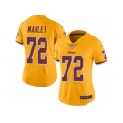 Women Nike Washington Redskins #72 Dexter Manley Limited Gold Rush Vapor Untouchable NFL Jersey