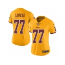 Women Nike Washington Redskins #77 Shawn Lauvao Limited Gold Rush Vapor Untouchable NFL Jersey