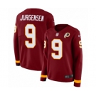 Women Nike Washington Redskins #9 Sonny Jurgensen Limited Burgundy Therma Long Sleeve NFL Jersey