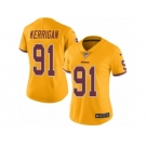 Women Nike Washington Redskins #91 Ryan Kerrigan Limited Gold Rush Vapor Untouchable NFL Jersey