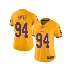Women Nike Washington Redskins #94 Preston Smith Limited Gold Rush Vapor Untouchable NFL Jersey