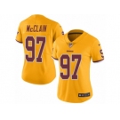 Women Nike Washington Redskins #97 Terrell McClain Limited Gold Rush Vapor Untouchable NFL Jersey