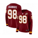 Women Nike Washington Redskins #98 Matt Ioannidis Limited Burgundy Therma Long Sleeve NFL Jersey